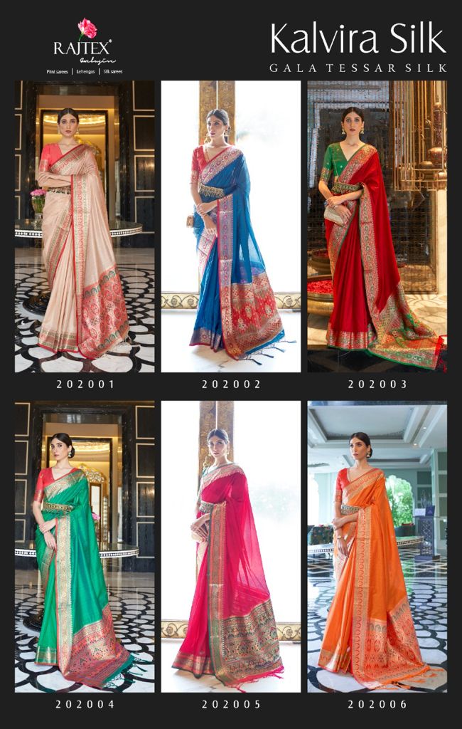 Rajtex Kalvira Latest Heavy Wedding Wear Silk Saree Collection